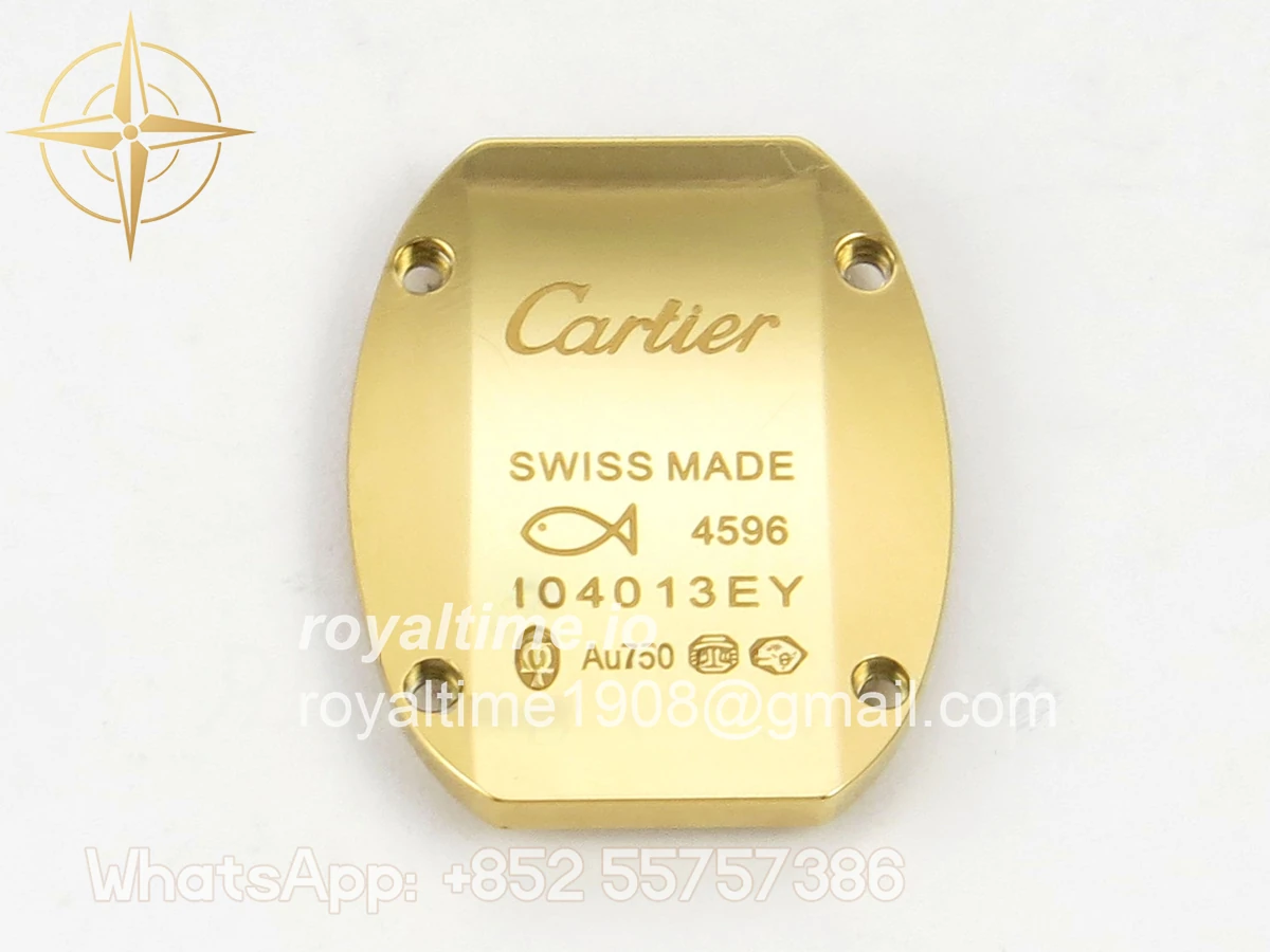 Cartier Baignoire De Cartier YG BLSF White Dial on YG Small Size Bracelet Swiss Quartz - Image 14