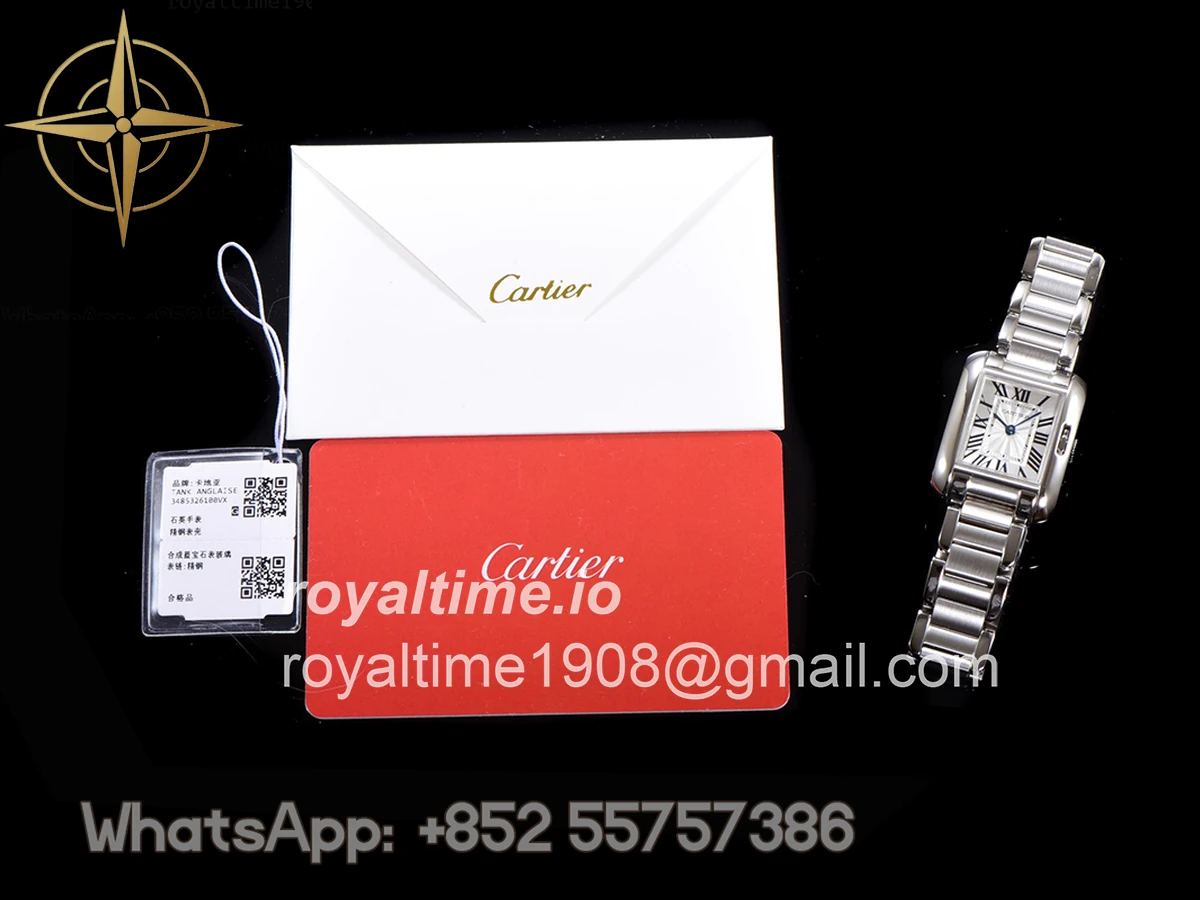 Cartier Tank Anglaise 30.2mm White Dial in Steel - Image 14