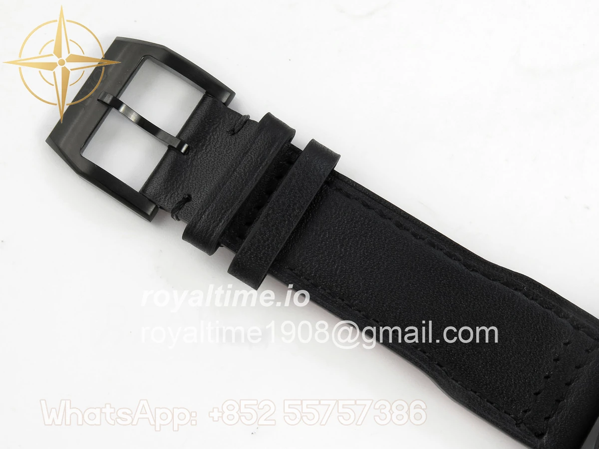 IWC Big Pilot 43 Tourbillon PVD RMSF Whtie Dial on Black Leather Strap - Image 14