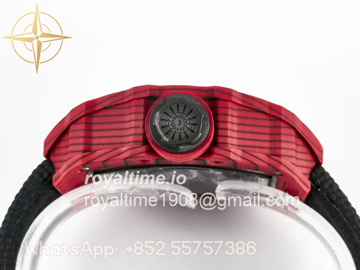 Richard Mille Custom RM035-02 Red NTPT PPMF Red Crown on Nylon Strap Custom Vaucher Movement - Image 14