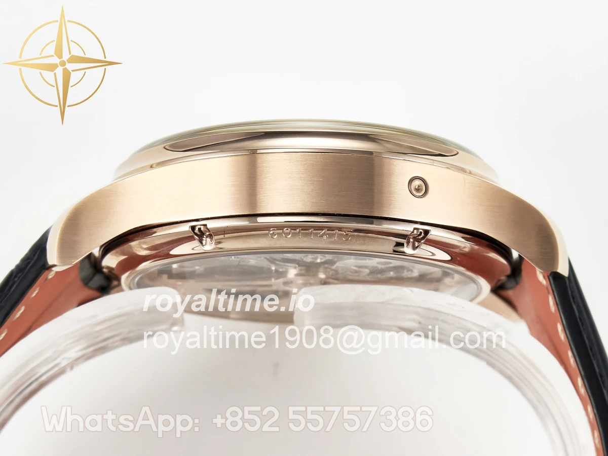 IWC IW5033 Portugieser Perpetual Calendar RG V9F White Dial on Black Leather Strap A52610 - Image 14