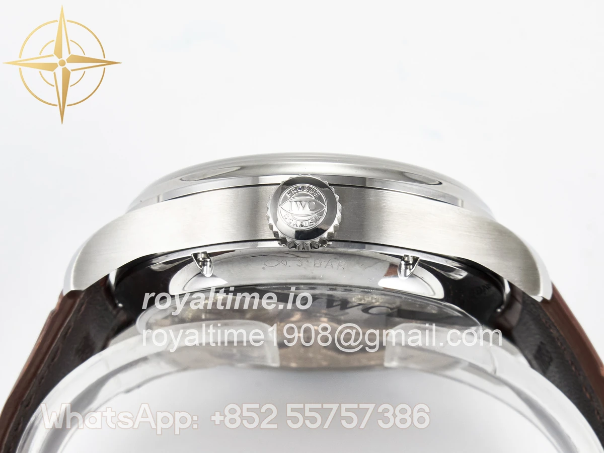 IWC Portugieser Perpetual Calendar SS 5033 APSF White Dial on Brown Leather Strap A52610 - Image 14