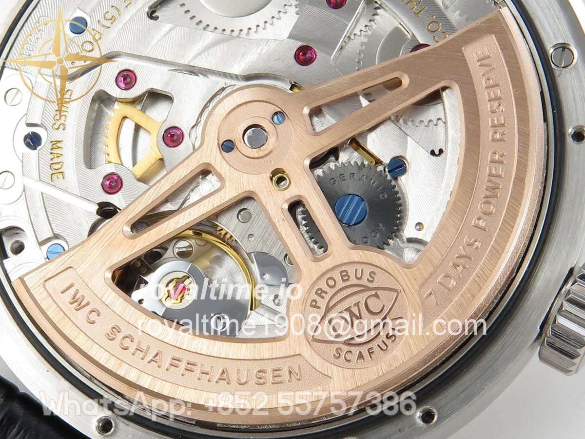 IWC Portugieser Perpetual Calendar SS 5033 APSF White/SS Dial on Black Leather Strap A52610 - Image 14