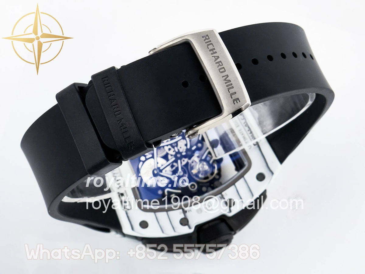 Richard Mille RM 61-01 Yohan Blake White NTPT ZF on Black Rubber Strap RMUL2 - Image 14
