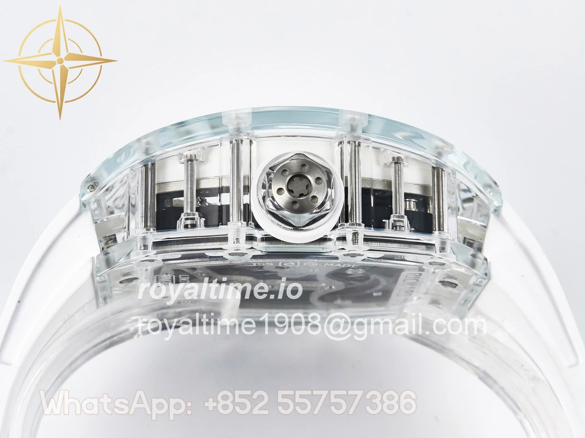 Richard Mille RM026 Transparent Tourbillon RMF Panda Skeleton Dial on Translucent Rubber Strap - Image 14