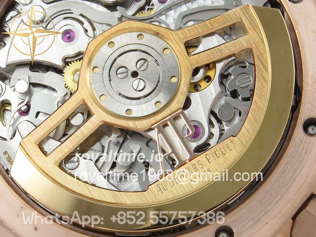 Audemars Piguet Royal Oak Chrono 26240 Frosted RG DDF Blue Dial on RG Bracelet DD4401 - Image 14