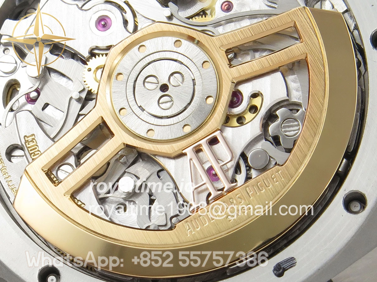 Audemars Piguet Royal Oak Chrono 26240 SS DDF Blue Dial on Black Rubber Strap DD4401 (SW Dial) - Image 14