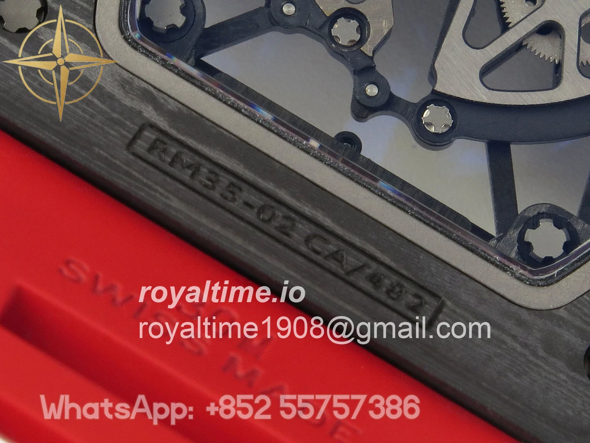 Richard Mille RM035-02 NTPT ZF Skeleton Dial on Red Rubber Strap RMAL1 V7 - Image 14