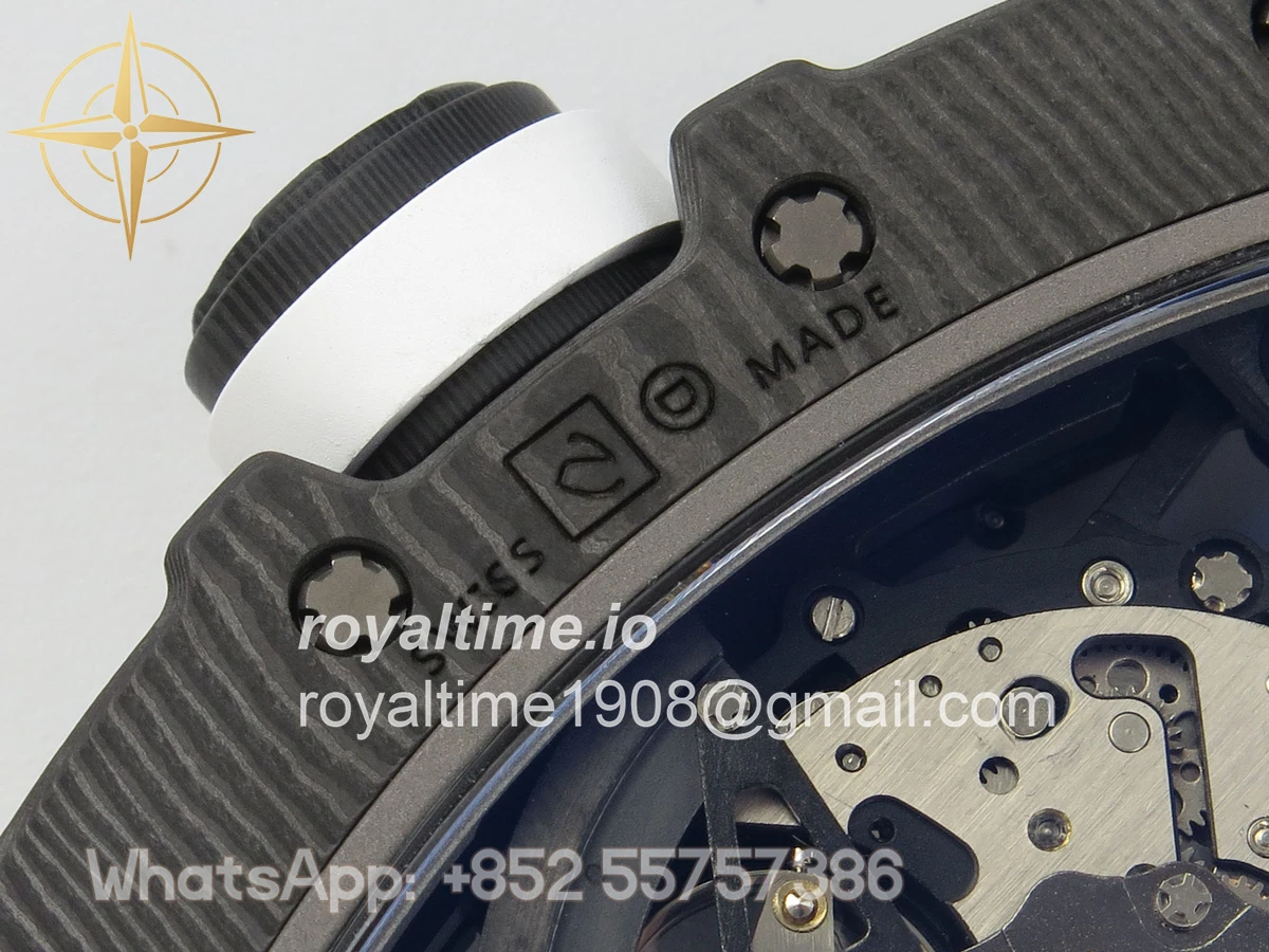Richard Mille RM035-02 NTPT ZF Skeleton Dial on White Rubber Strap RMAL1 V7 - Image 14