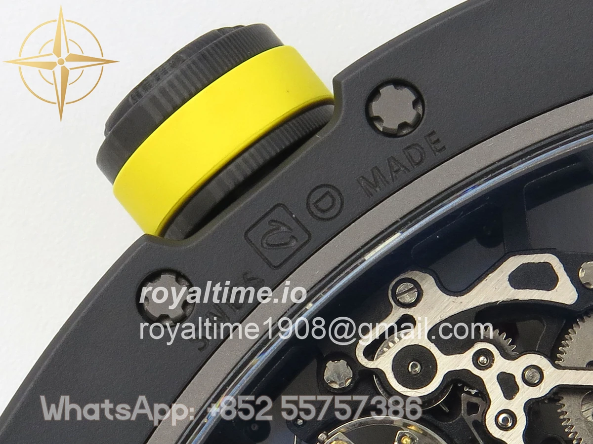 Richard Mille RM035 Americas Manual Carbon/Black Ceramic ZF Skeleton Dial On Black Rubber Strap RMUL1 - Image 14