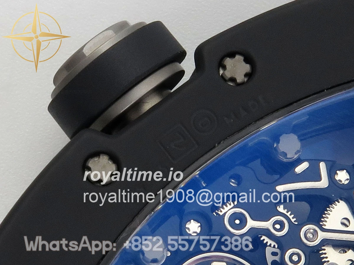 Richard Mille RM055 Black Ceramic APSF on Black/Red Inner Bezel on Black Rubber Strap RMUL2 - Image 14