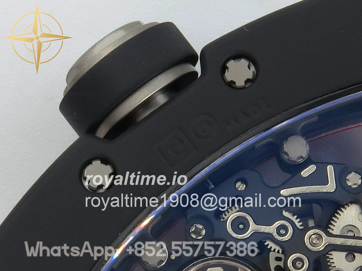 Richard Mille RM055 Black Ceramic APSF on Red Inner Bezel on Red Rubber Strap RMUL2 - Image 14