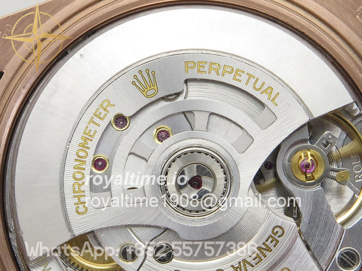 Rolex Day Date 36 RG QF 904L Steel Green Roman Dial on President Bracelet A2836 V3 - Image 14