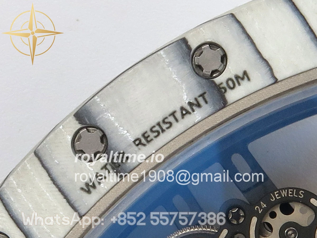 Richard Mille RM061-01 Yohan Blake White NTPT RF on Black Rubber Strap RMUL2 - Image 15