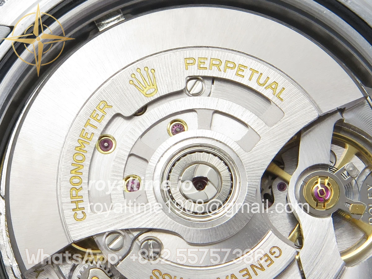 Rolex DayDate 40 SS QF 904L Steel Blue Ombre Roman Dial on President Bracelet VR3255 V8 (Gain Weight) - Image 15