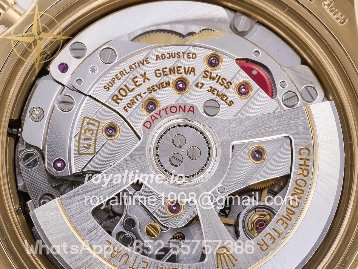 Rolex Daytona 126518 3BF YG/Black Dial Sticks Markers on Oysterflex Strap Weighted 160g - Image 15