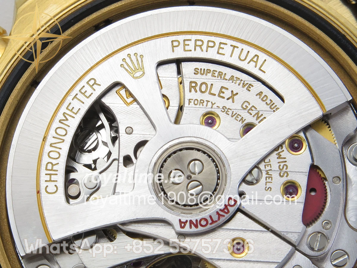Rolex Daytona 126518 TMF YG/Black Dial on Oysterflex Strap SH4131 (Weighted) - Image 15