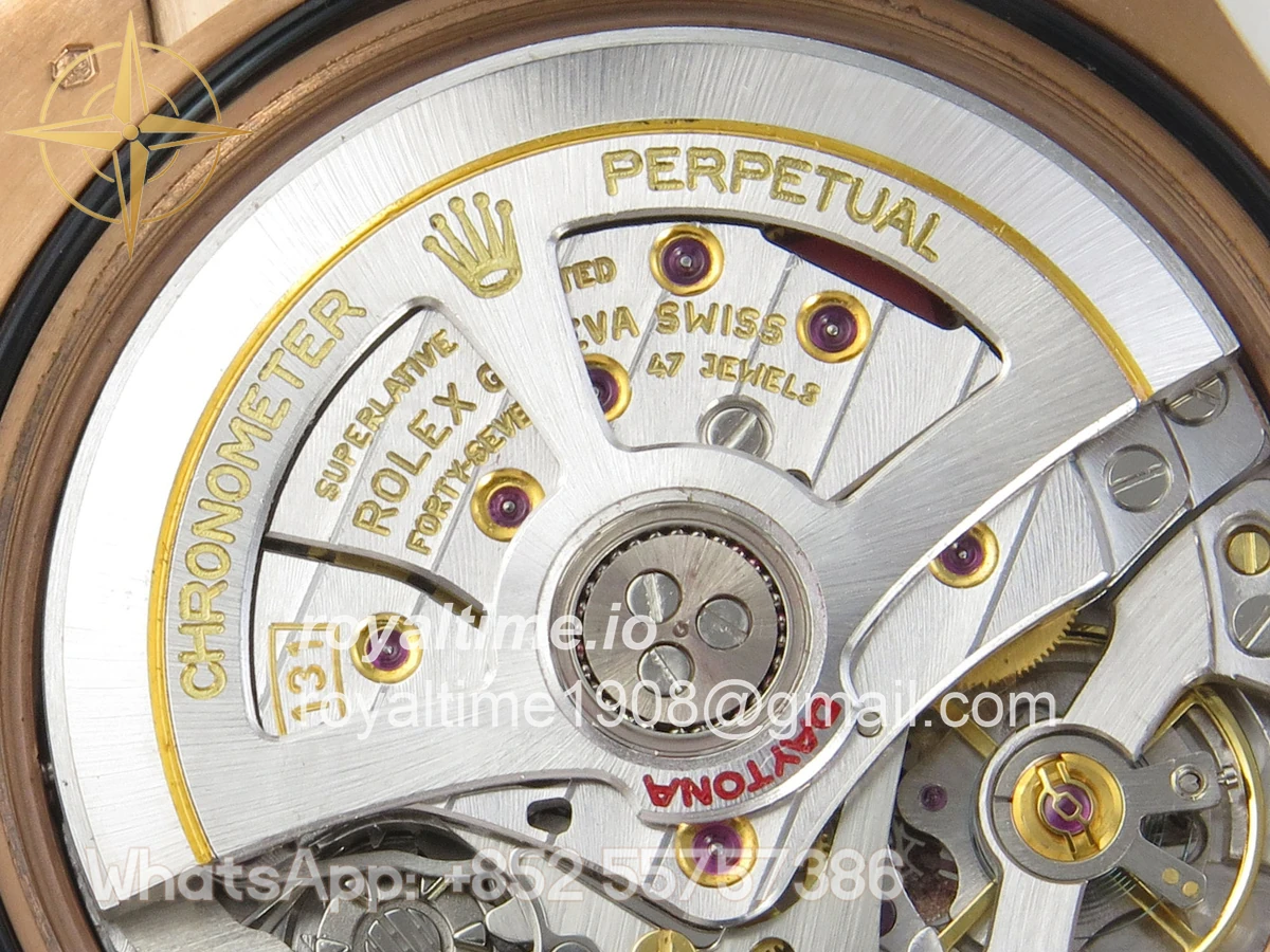 Rolex Daytona 126515 RG Clean Plus 904L Steel RG/Black Dial on Oysterflex Strap DD4131 - Image 15