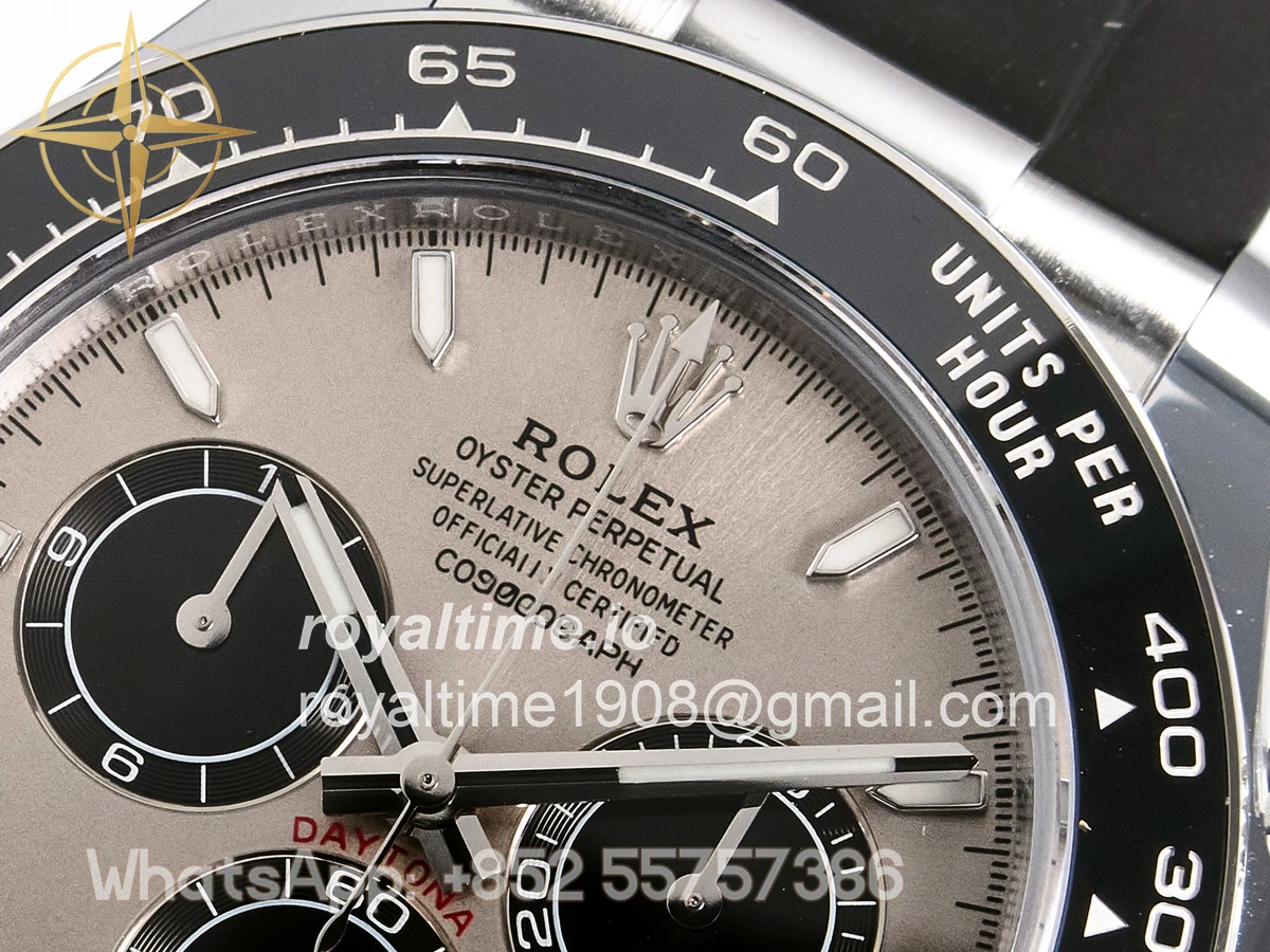 Rolex Daytona 126519 SS ARF Silver/Black Stick Dial on Oysterflex Strap DD4131 V2 (Weighted) - Image 15