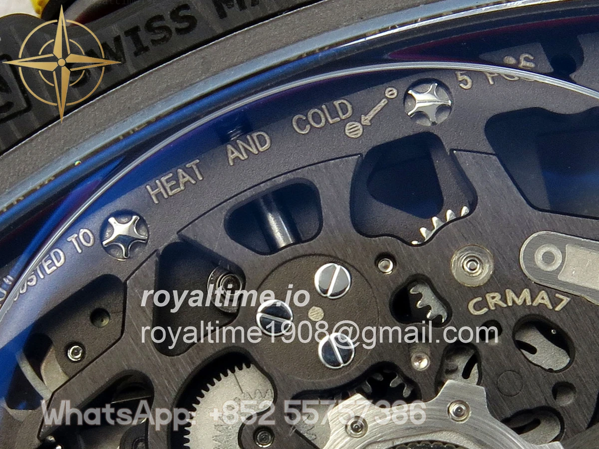 Richard Mille Umi Maker's RM67-02 Black NTPT Alexander Black/Red/Yellow Skeleton Dial on Nylon strap CRMA7 V2 - Image 15