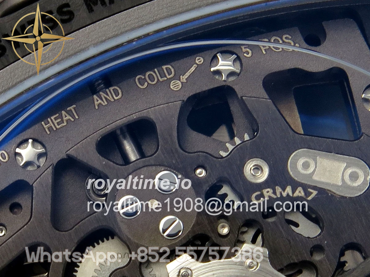 Richard Mille Umi Maker's RM67-02 Black NTPT France Blue/Red/White Skeleton Dial on Nylon strap CRMA7 V2 - Image 15