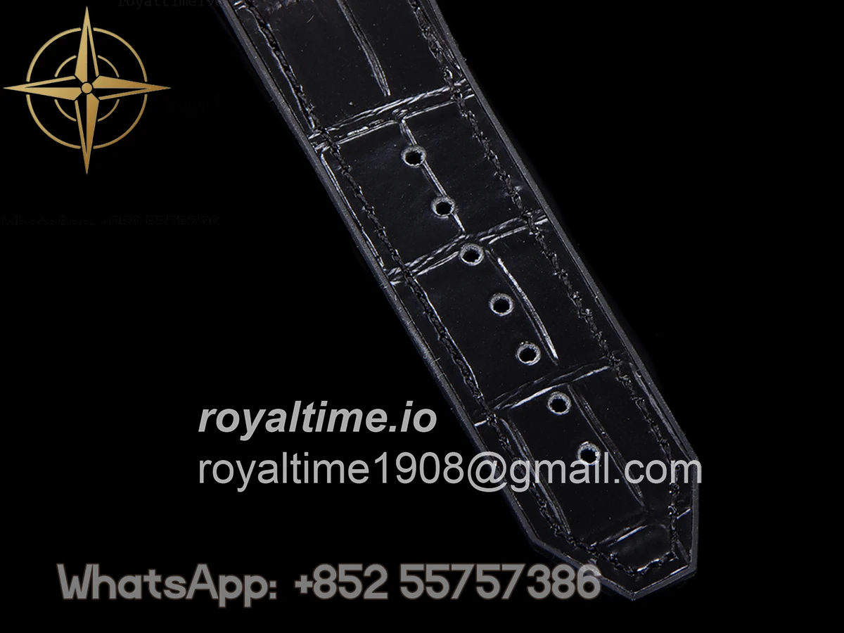 Hublot Classic Fusion Automatic 42mm Diamond Paved Dial in Steel on Black Leather Strap - Image 15