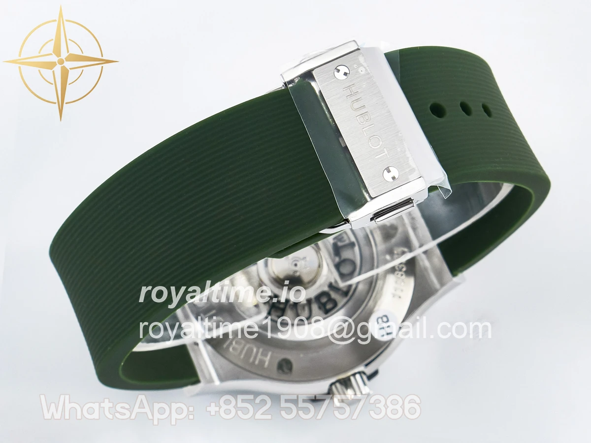 Hublot Classic Fusion Bang 42mm HBF Green Dial on Green Rubber Strap A2892 - Image 15
