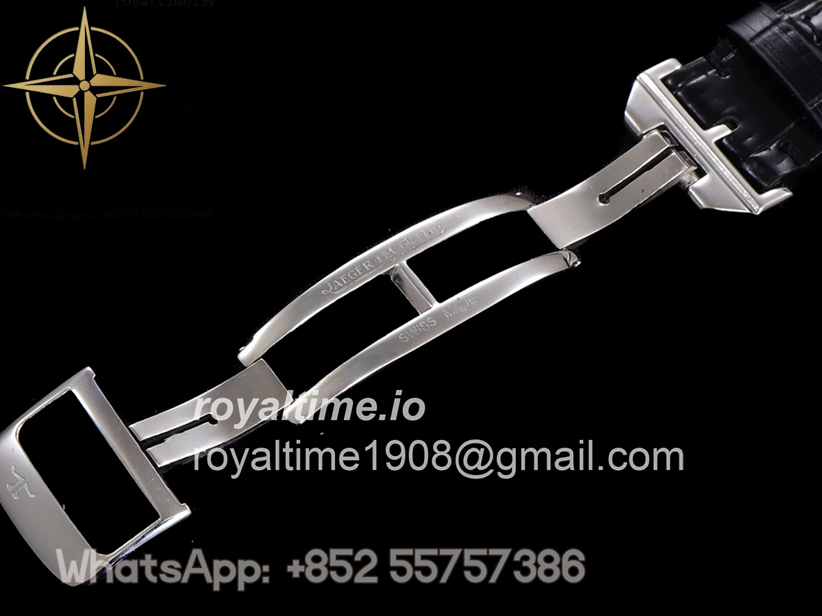 Jaeger-LeCoultre Master Calendar Silver Dial in Steel on Black Leather Strap - Image 15