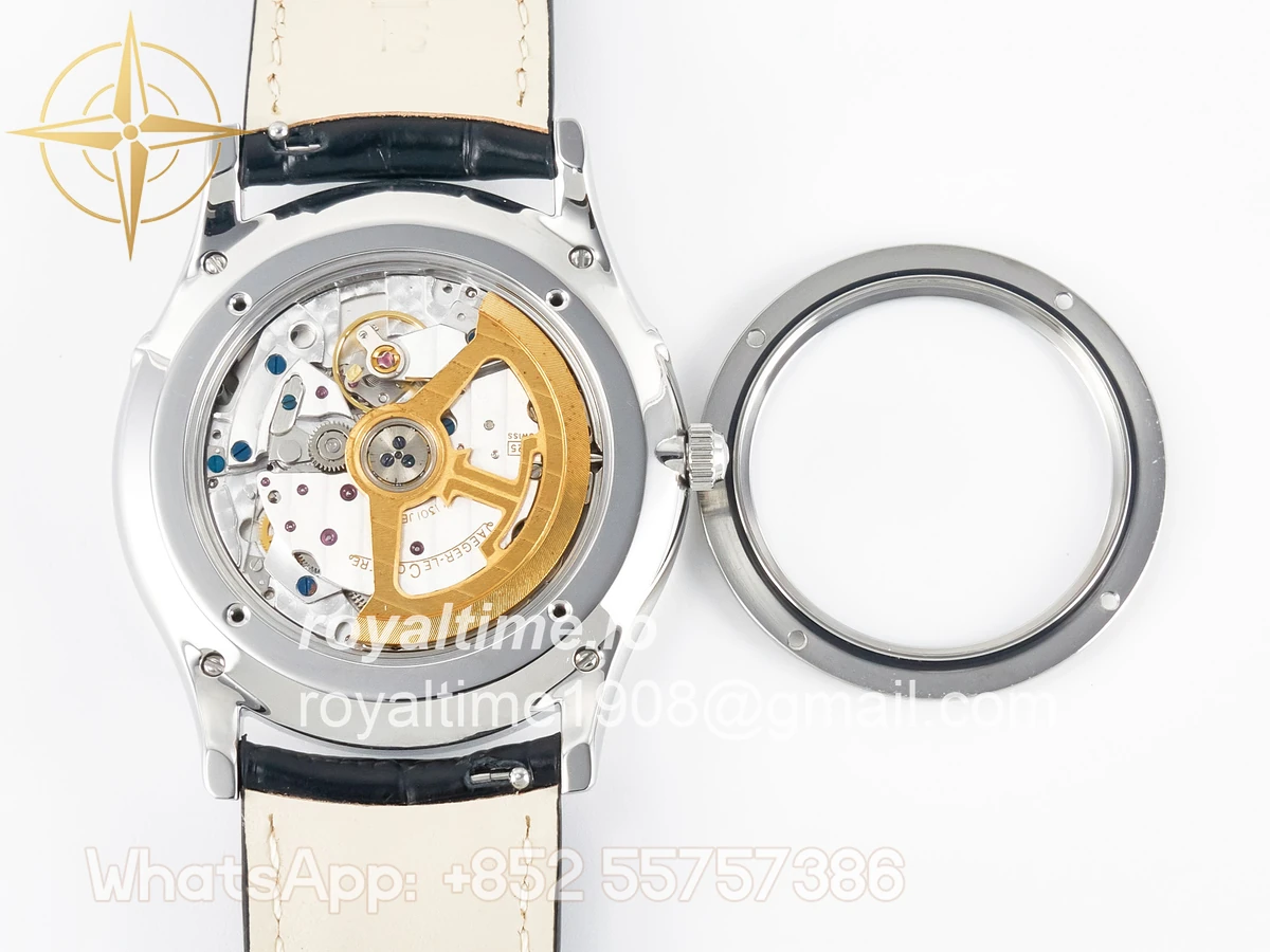 Jaeger-LeCoultre Master Ultra Thin Moon 1368420 SS Z+F Blue Dial on Black Leather Strap SA925 - Image 15