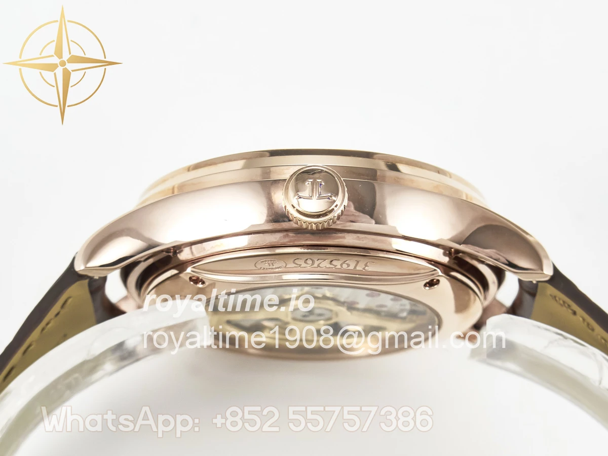 Jaeger-LeCoultre Master Ultra Thin Perpetual Calendar RG V9F White Dial on Brown Leather Strap A868 V2 - Image 15