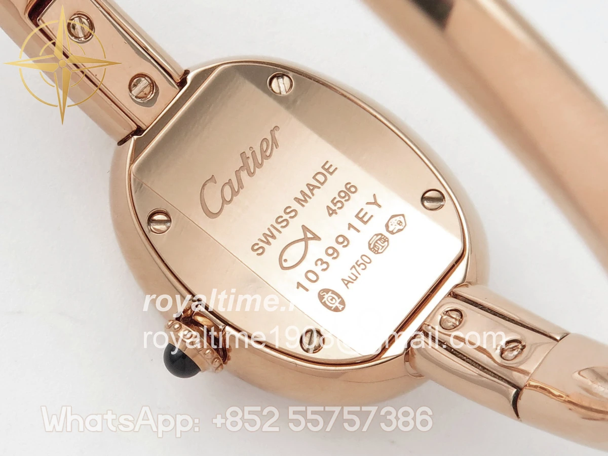 Cartier Baignoire De Cartier RG BLSF White Dial on RG Medium Size Bracelet Swiss Quartz - Image 15