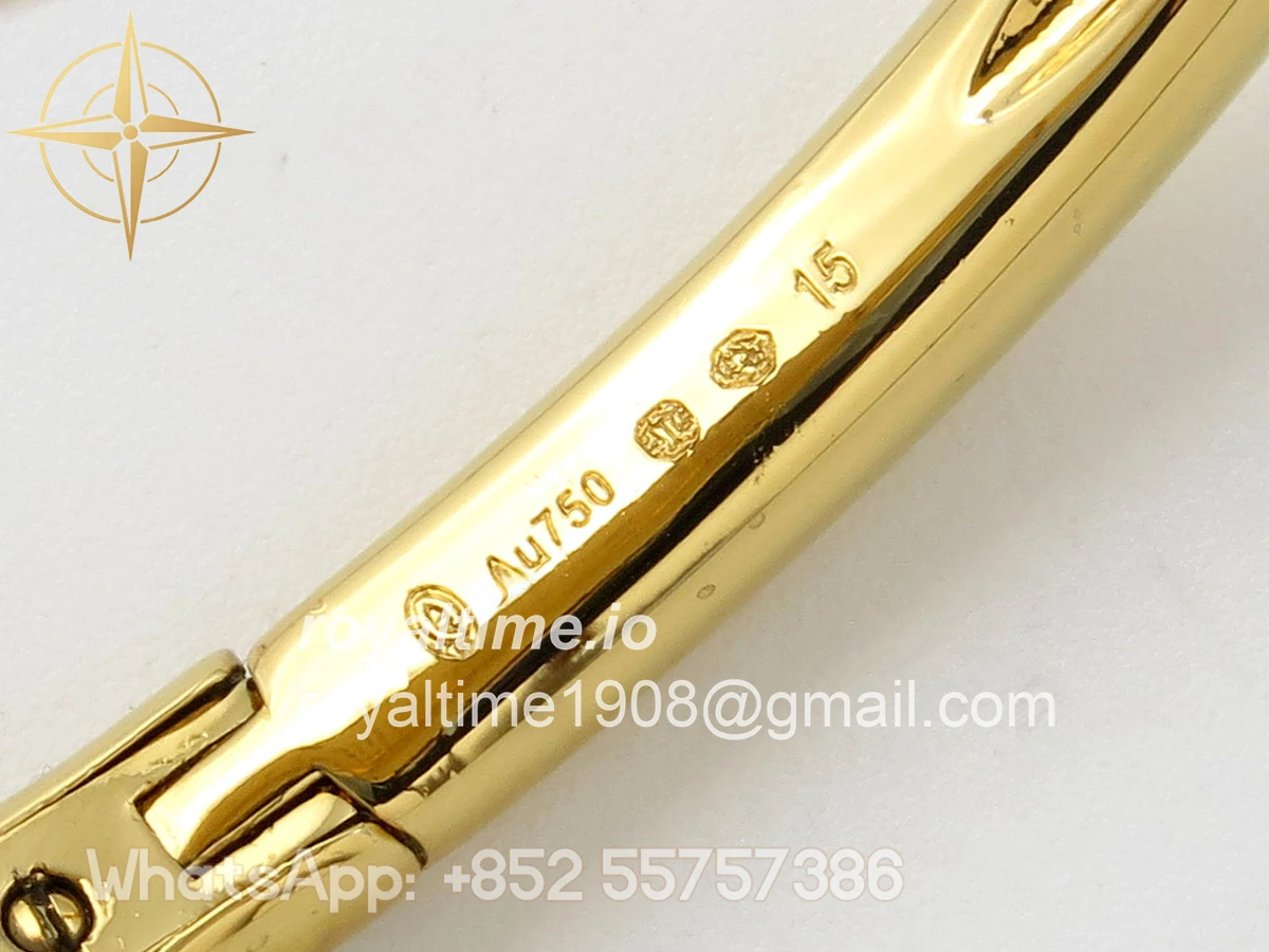 Cartier Baignoire De Cartier YG BLSF White Dial on YG Small Size Bracelet Swiss Quartz - Image 15