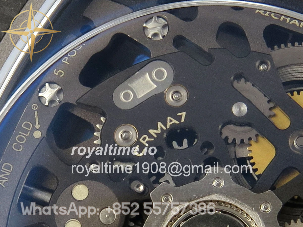 Richard Mille AVF RM67-02 McLaren Black NTPT Spain Skeleton Dial on Orange Elastic strap CRMA7 - Image 15