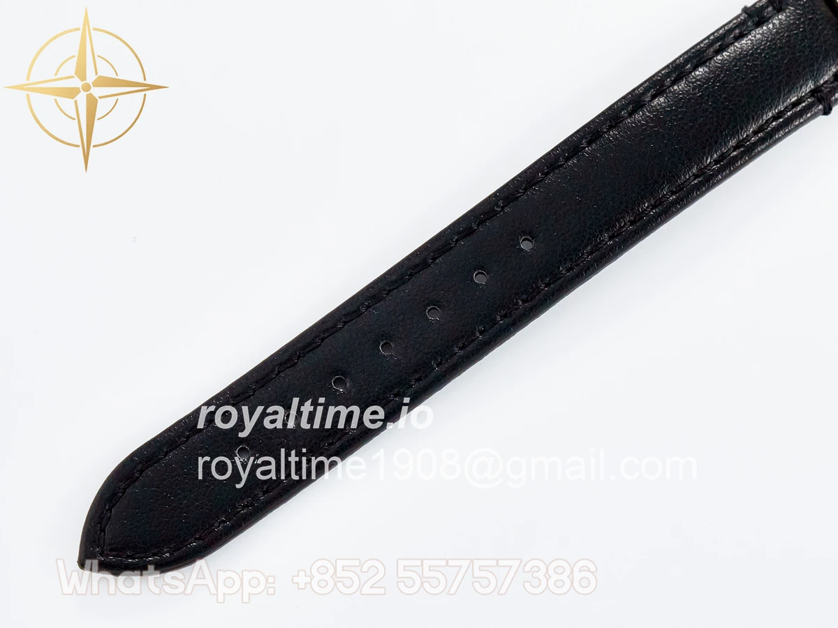 Cartier Ronde De Cartier 29mm DRF Sandblasted Silver-Plated White Dial on Black Leather Strap Ronda Quartz - Image 15