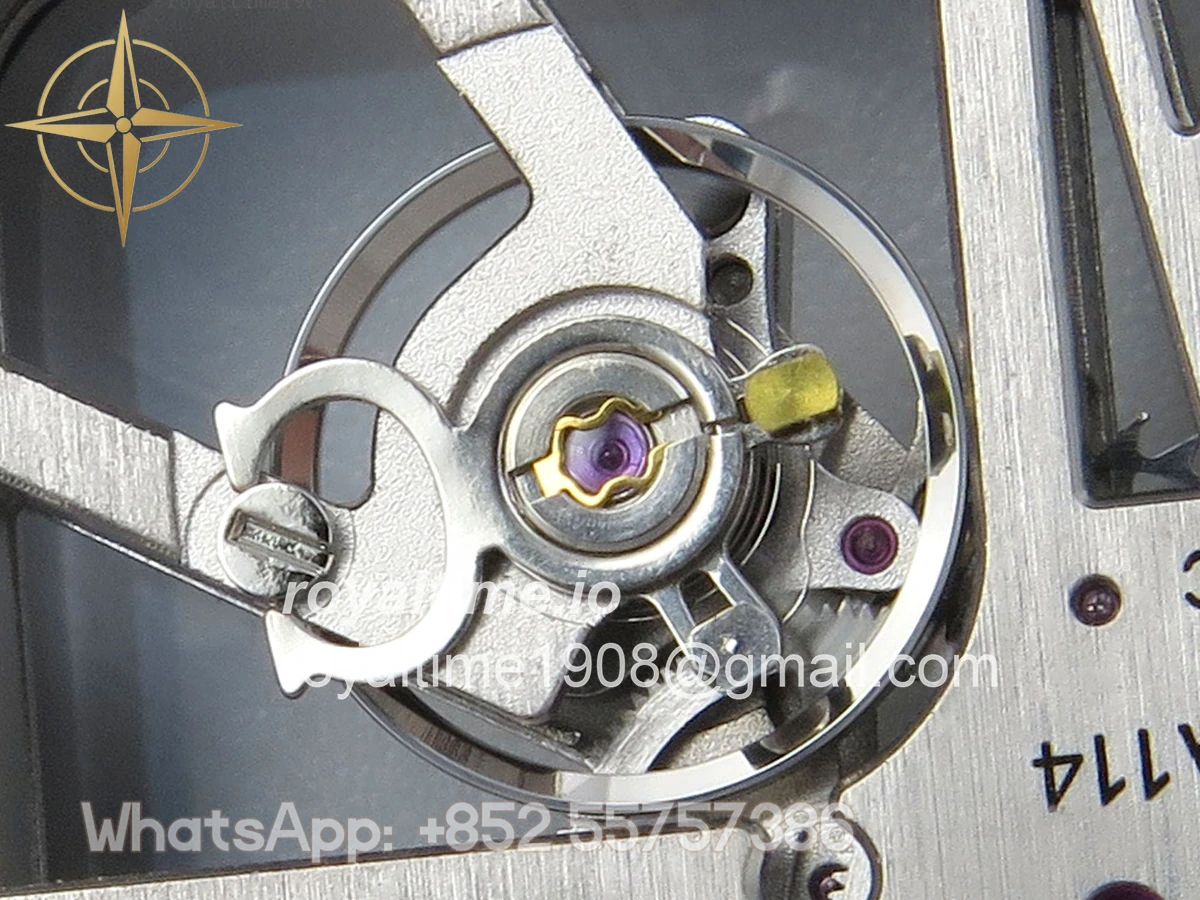 Cartier Santos de Cartier Skeleton PVD MLF Skeleton Black Skeleton Dial on SS SmartLink Bracelet 9611MC - Image 15