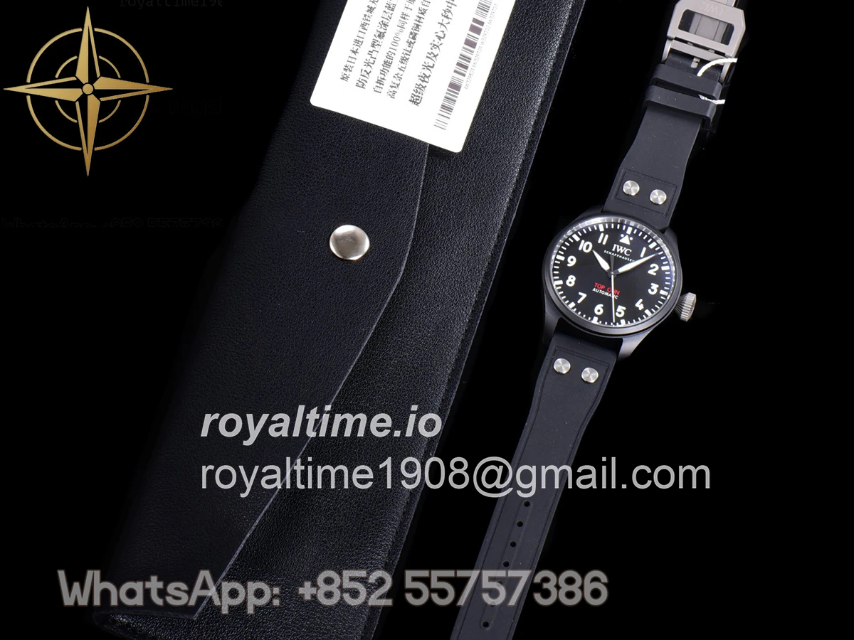 IWC Big Pilot’s Watch Automatic Top Gun IW326906 on Black Leather Strap - Image 15