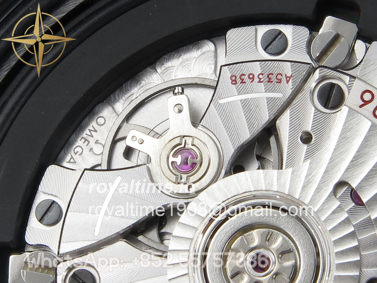 Omega Seamaster Diver 300M Black Ceramic Bezel ORF All Black Dial On Black Rubber Strap OR8806 - Image 15