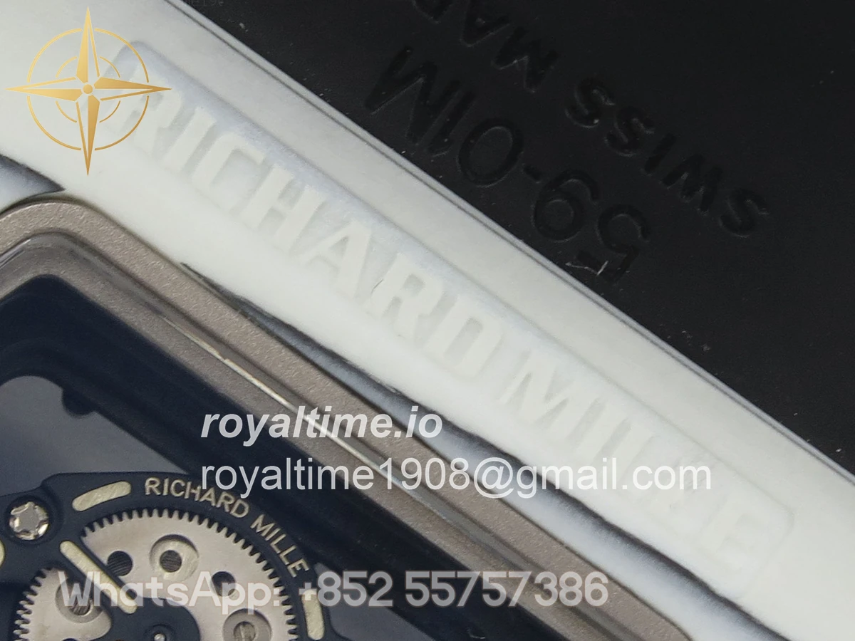 Richard Mille AVF RM061 White NTPT Black Inner Bezel Black Rubber Strap Vaucher RMUL2 Free Sprung (Mod) - Image 15