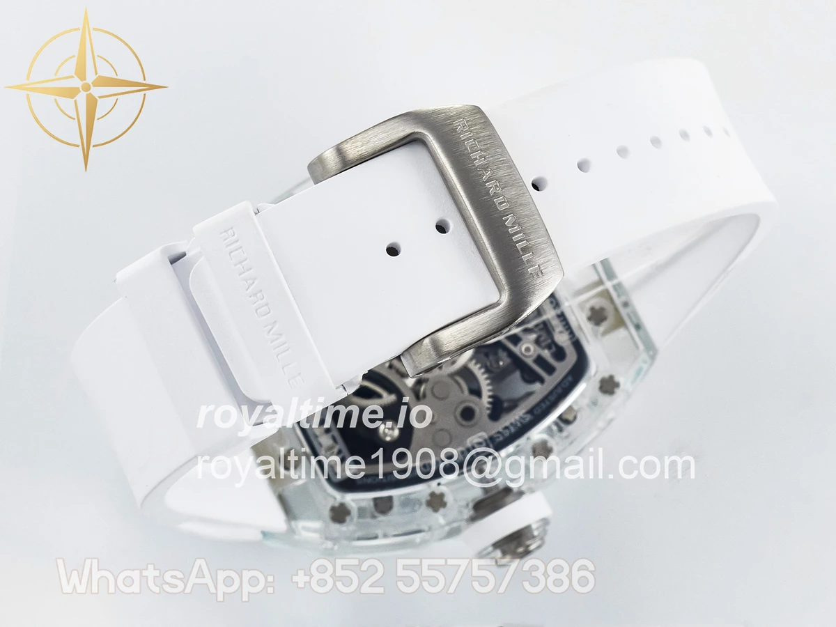 Richard Mille RM026 Transparent Tourbillon RMF Panda Skeleton Dial on Translucent Rubber Strap - Image 15