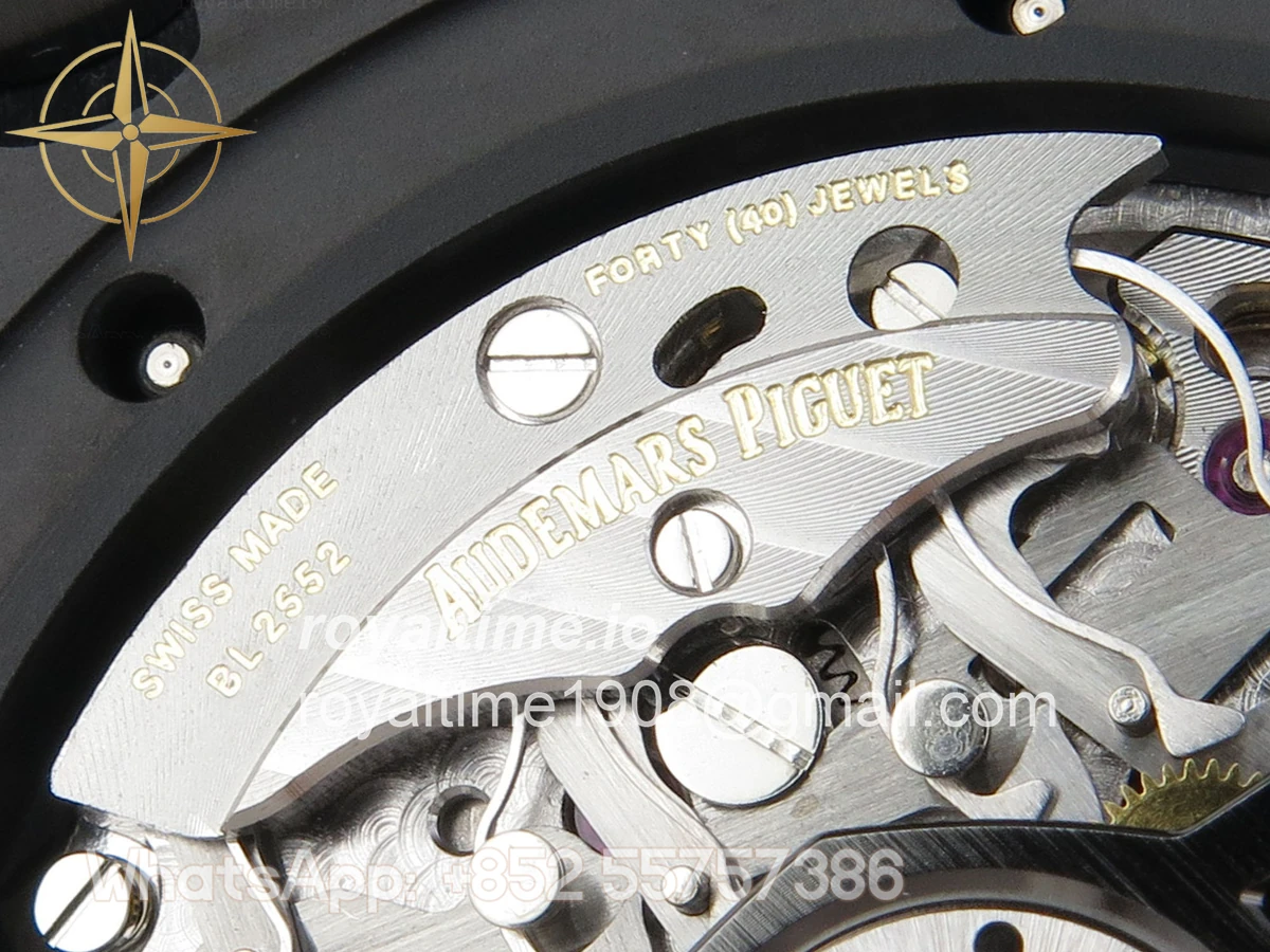 Audemars Piguet Royal Oak Chrono 26240 Black Ceramic Blue Dial APSF on Ceramic Bracelet SA4401 - Image 15