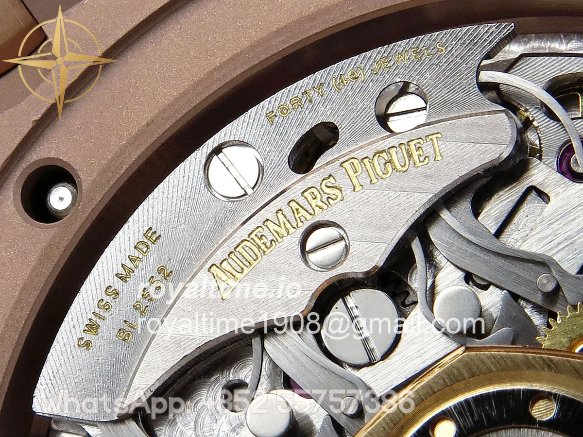 Audemars Piguet Royal Oak Chrono 26240 Frosted RG APSF Blue Dial on RG Bracelet SA4401 - Image 15