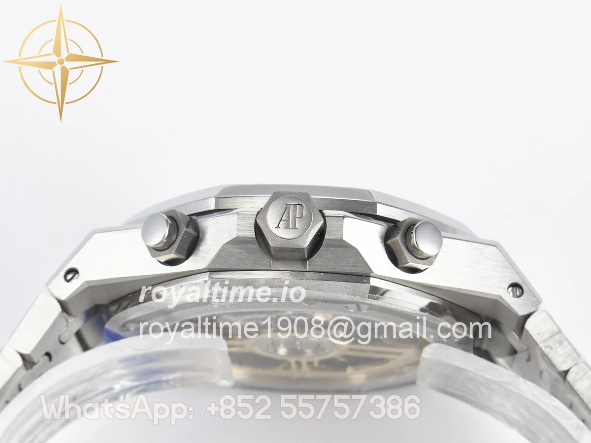 Audemars Piguet Royal Oak Chrono 26240 Frosted SS APSF Gray/Black Dial on Bracelet SA4401 - Image 15