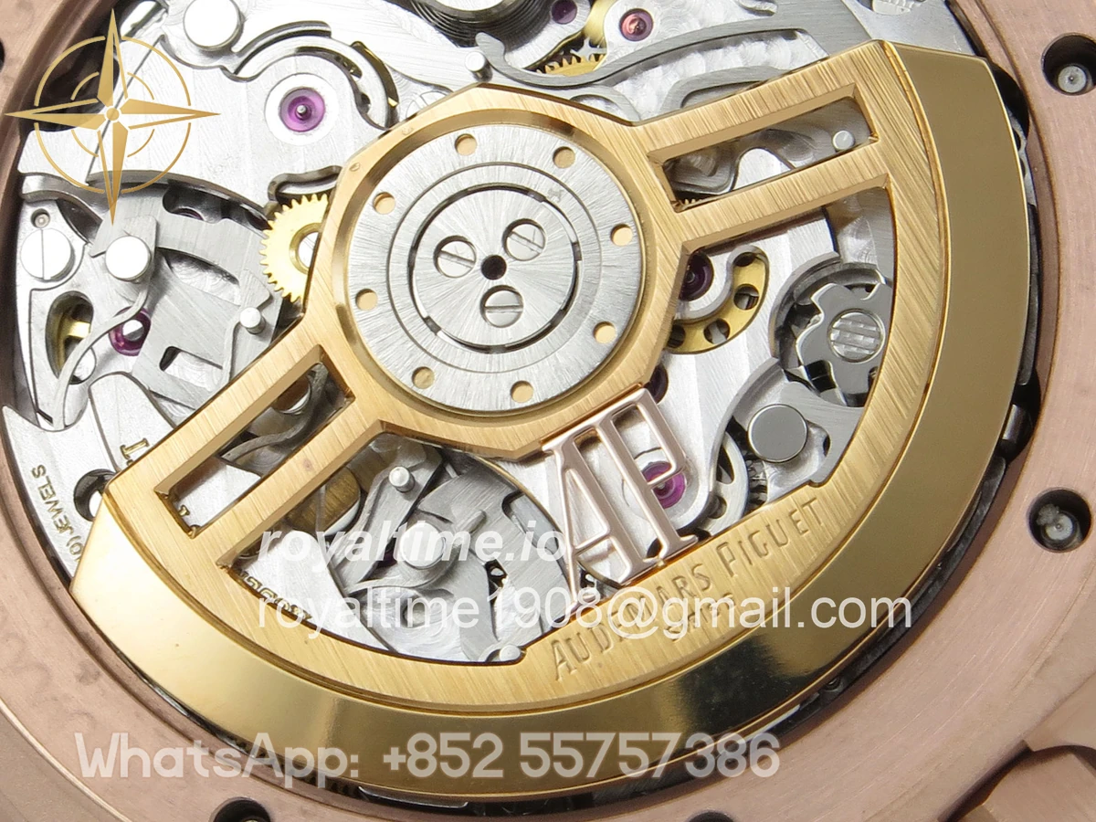 Audemars Piguet Royal Oak Chrono 26240 RG DDF Black Dial on Black Leather Strap DD4401 Gain Weight (SW Dial) - Image 15