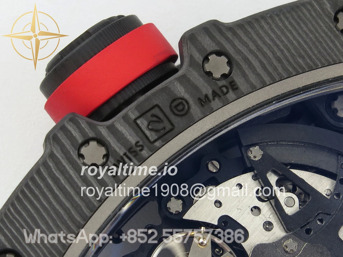Richard Mille RM035-02 NTPT ZF Skeleton Dial on Red Rubber Strap RMAL1 V7 - Image 15