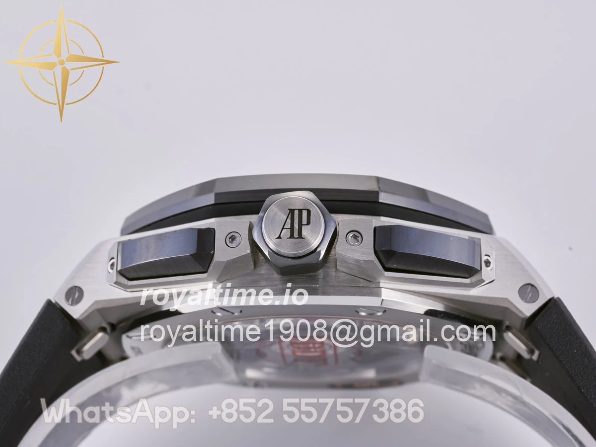Audemars Piguet Royal Oak Offshore 43mm 26420so SS DDF Black/White Dial on Black Rubber Strap DD4401 - Image 15