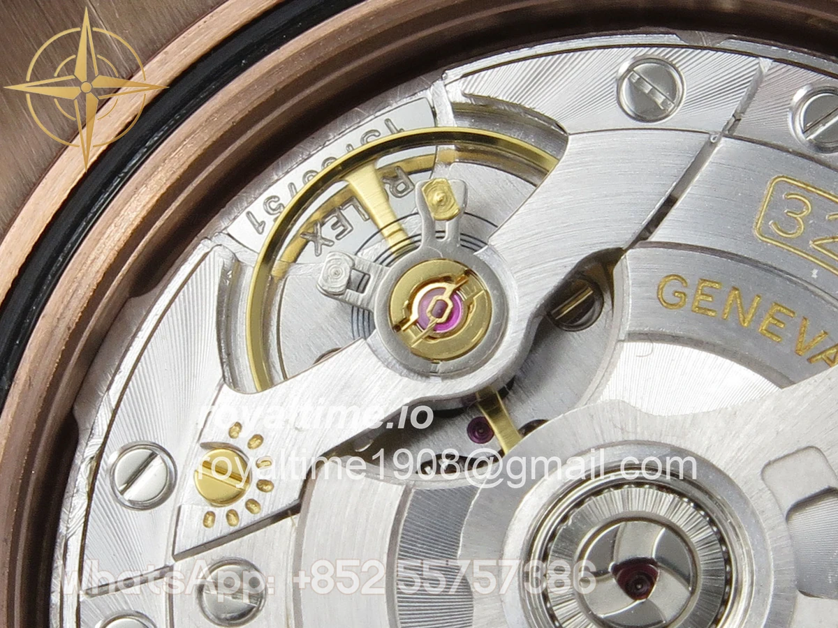 Rolex DayDate 40 RG QF 904L Steel Brown Crystal Dial on President Bracelet VR3255 V8 (Gain Weight) - Image 16