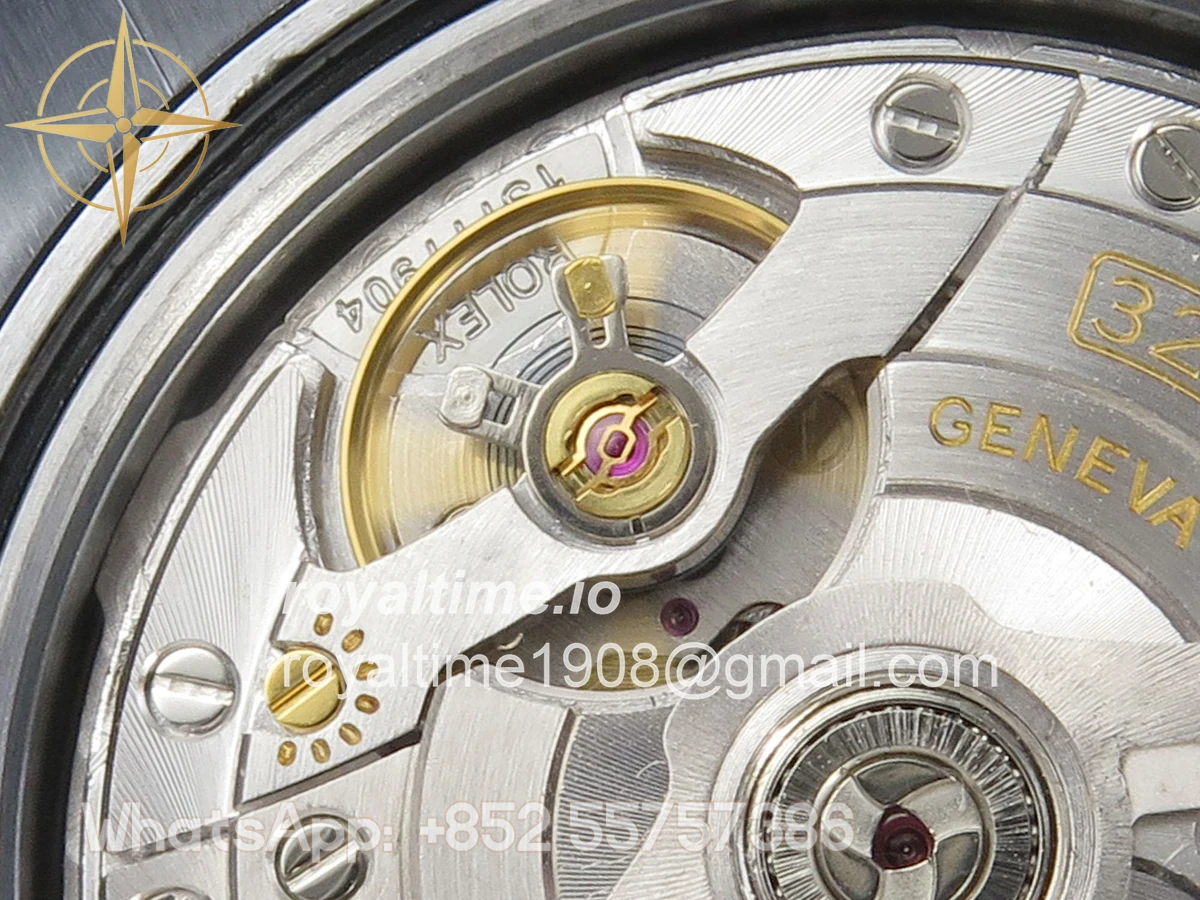 Rolex DayDate 40 SS QF 904L Steel Blue Roman Dial on President Bracelet VR3255 V8 (Gain Weight) - Image 16