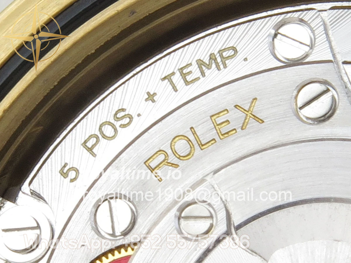 Rolex DayDate 40 YG QF 904L Steel Green Roman Dial on President Bracelet VR3255 V8 (Gain Weight) - Image 16