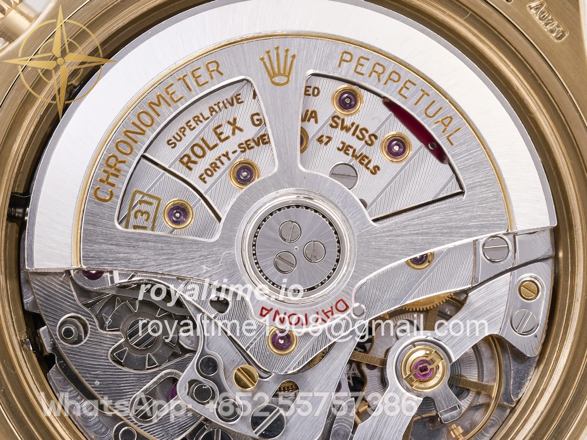 Rolex Daytona 126518 3BF YG/Black Dial Sticks Markers on Oysterflex Strap Weighted 160g - Image 16