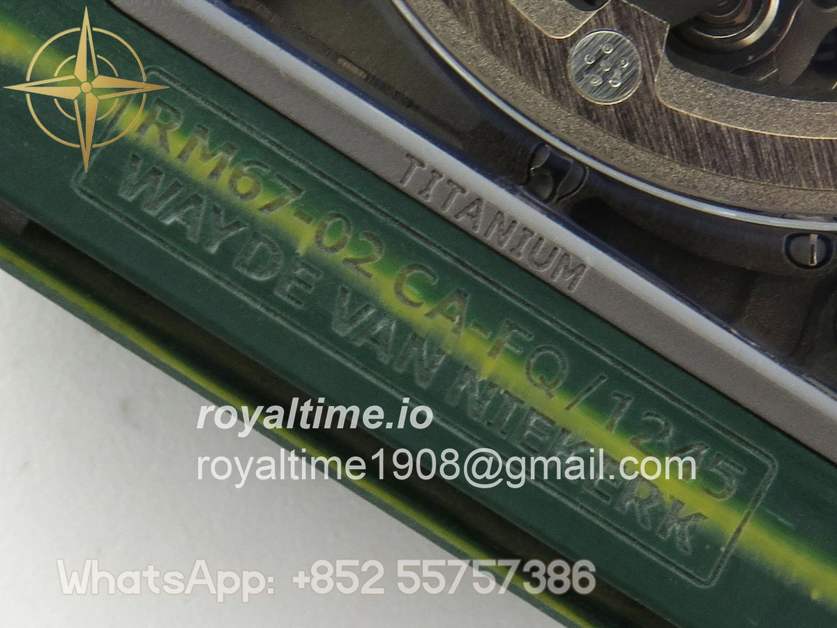 Richard Mille RM67-02 Real Green NTPT VAF Skeleton Dial On Green Nylon strap CRMA7 - Image 16